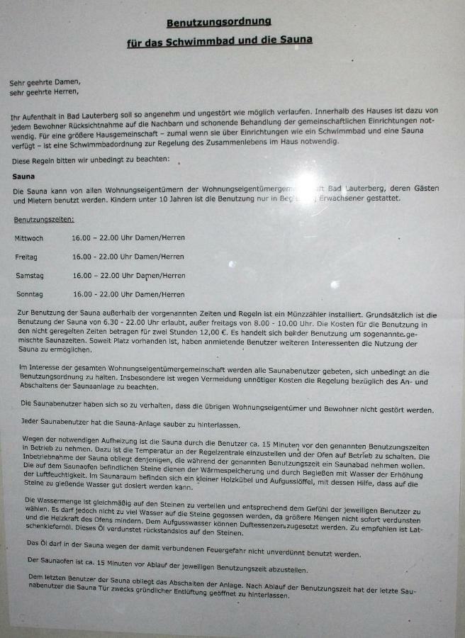 Ferienwohnung "Hagebutze" Mit Sauna Und Schwimmbad Bad Lauterberg Eksteriør bilde
